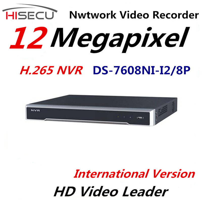 Hikvision 8ch CCTV ڴ PoE NVR DS-7608NI-I2/8 P 8 ä Ӻ ÷  ÷ 8 K PoE Ʈ H.265 4K Ʈũ  ڴ